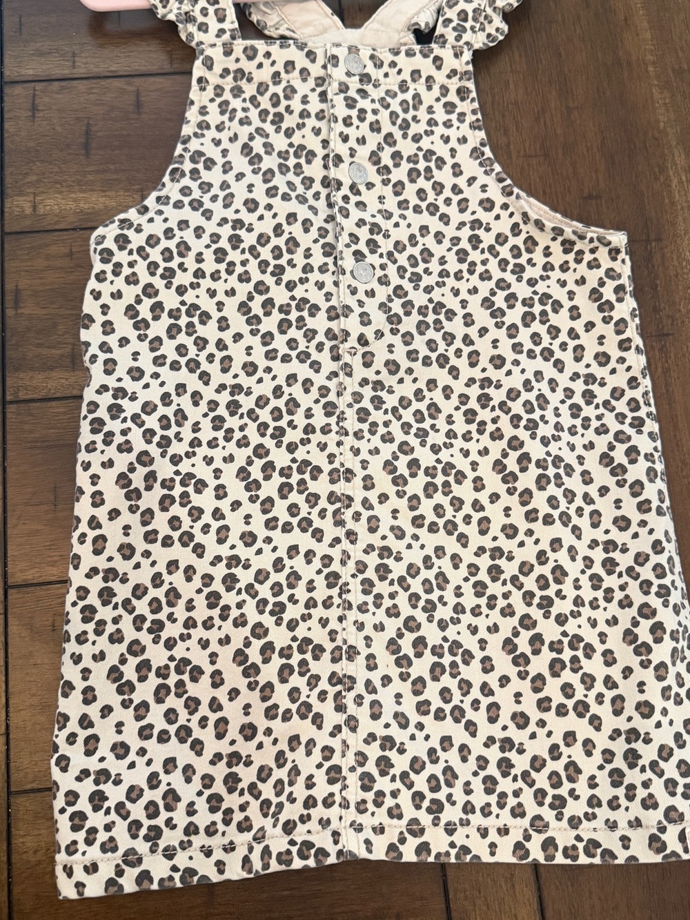 H&M Girls' Beige and Brown Leopard Print Tank Pinafore